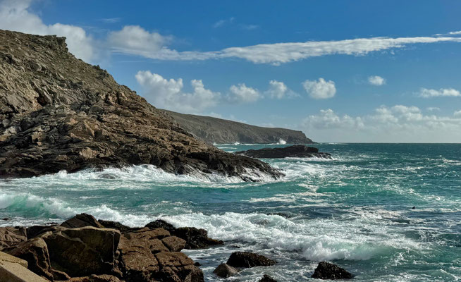 Bucht von Audierne, Cap Sizun, Plogoff, Bestrée, Schutzhafen, Pointe du Raz