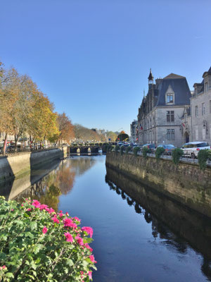Quimper, Brücken über den Odet, Blumenbrücken, Bretagne, Cornouaille