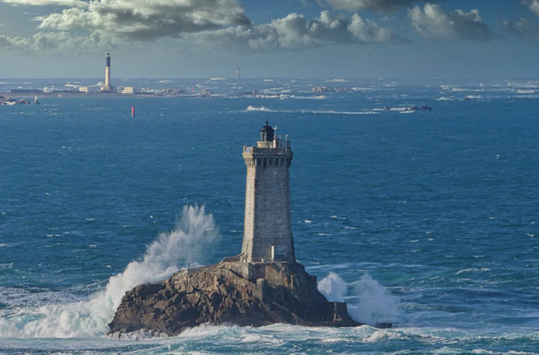 La Vieille, Leuchturm vor der Pointe du Raz, Plogoff, Cap Sizun, Finistère