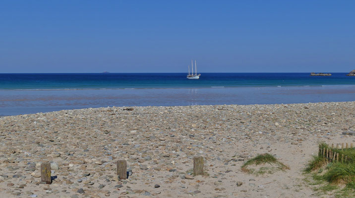 La Baie des Trépassés, Cap Sizun, Dreharbeiten zum Film 'L'Île aux 30 Cercueils'