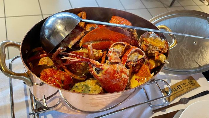 Restaurant L'Etrave Roma, Cléden-Cap Sizun, Hummer aus dem Kessel