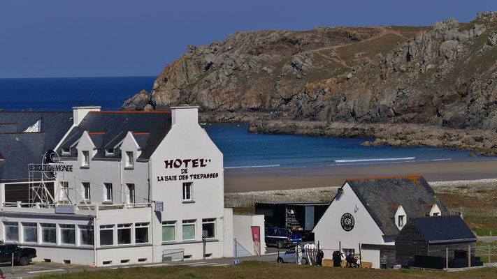 La Baie des Trépassés, Cap Sizun, Dreharbeiten zum Film 'L'Île aux 30 Cercueils'