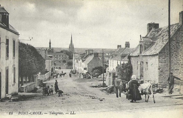 Pont-Croix, altes Foto, Autor unbekannt