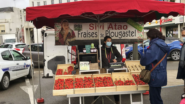 Szenen vom Markt in Audierne, Cap Sizun, Finistère, Bretagne