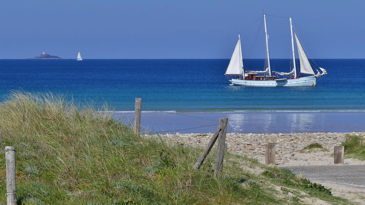 La Baie des Trépassés, Cap Sizun, Dreharbeiten zum Film 'L'Île aux 30 Cercueils'