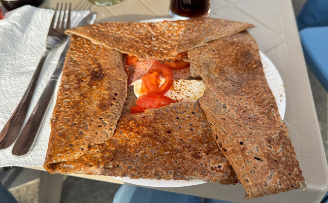Pors Poulhan, Plouhinec, Bucht von Audierne, Roulotte à Crêpes