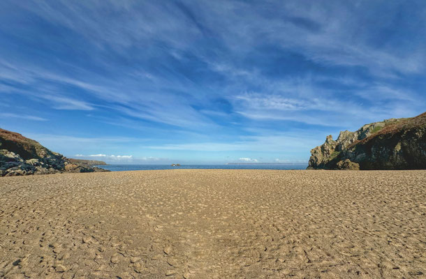 Pors Péron, Beuzec-Cap-Sizun, Cap Sizun, Finistère, Bretagne, der Strand von Pors Péron