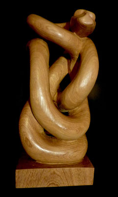 Boa exotique.   Bois exotique, H 55cm.