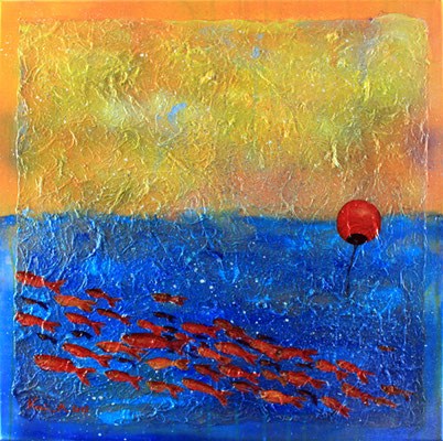 Karin Angerer | on the way ... | 60 x 60 cm | Acrylic on canvas | 2015 | b257