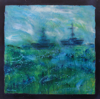 Karin Angerer | Begegnungen (14) | 100 x 100 cm | Acrylic on canvas | 2016 | b278