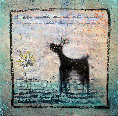 Karin Angerer | Ich bin Wild | 40 x 40 cm | Acrylic on canvas | 2018 | b310