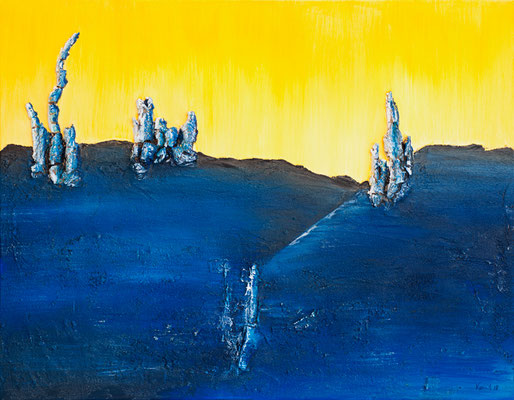 Karin Angerer | Landscape | 90 x 70 cm | Collage, Acrylic on canvas | 2008 | o21