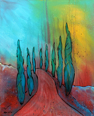 Karin Angerer | Menschenleer | 40 x 50 cm | Acrylic on canvas | 2020 | b400