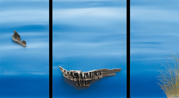 Karin Angerer | Arche Noah | 160 x 80 cm | piece of wood, Acrylic on canvas | 2015 | o14