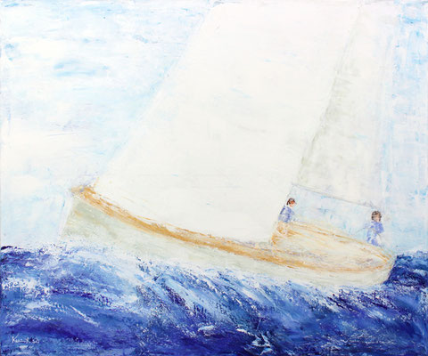 Karin Angerer | Segeln | 145 x 125 cm | Acrylic on canvas | 2017 | b291