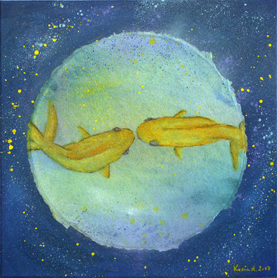 Karin Angerer | Luk | 40 x 40 cm | Acrylic on canvas | 2017 | b307