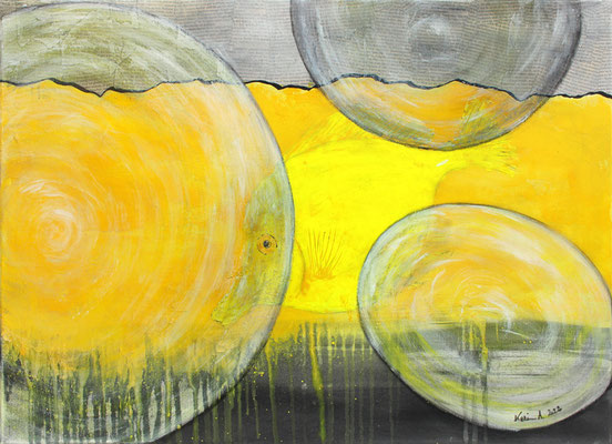 Karin Angerer | Bubbles | 70 x 50 cm | Acrylic on canvas | 2022 | b421