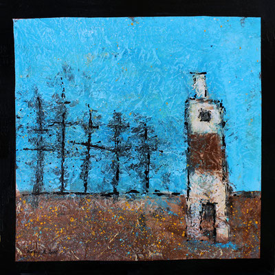 Karin Angerer | on the way (9) | 50 x 50 cm | Acrylic on cardboard (Karton) | 2018 | b320