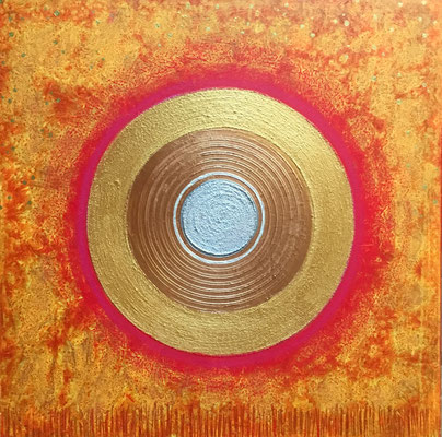 "Die Liebe", Acryl/Mischtechnik auf Leinwand, 50x50 cm, 2019