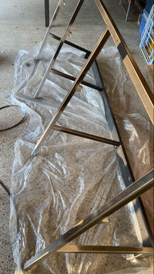 Armature métallique banquette de brasserie en restauration