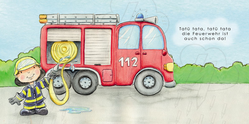 Kinderbuchillustration Fahrzeuge Wettbewerb