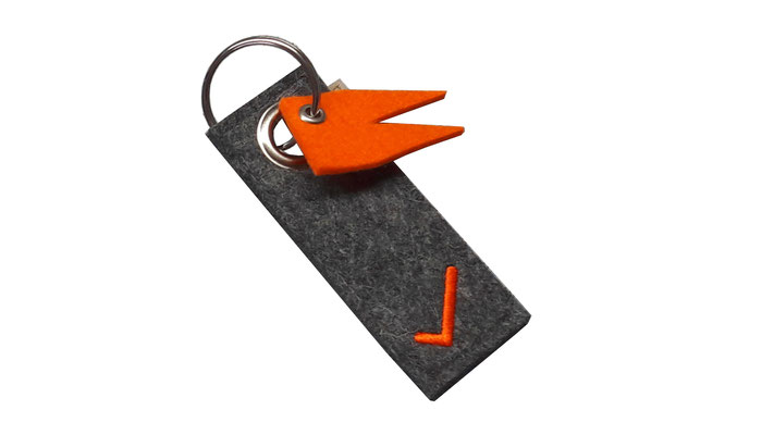 manufra Schlüsselanhänger mit Dom orange