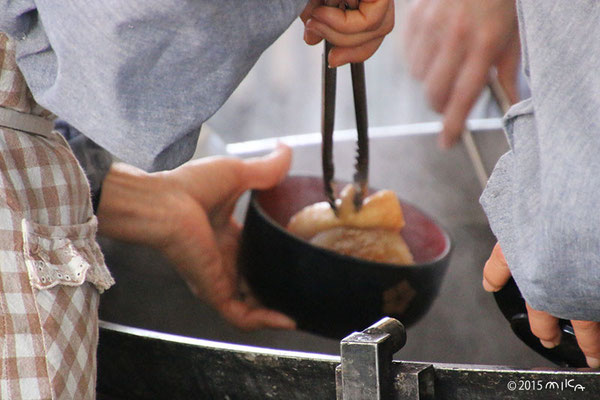 大根炊き（器に大根を入れてくださったところ）千本釈迦堂