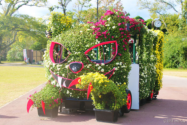 ネコバス（京都府立植物園の菊花展）