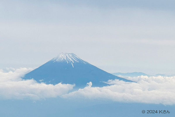 ６月の富士山2024年6月７日撮影（兵庫県Kさん写真提供）