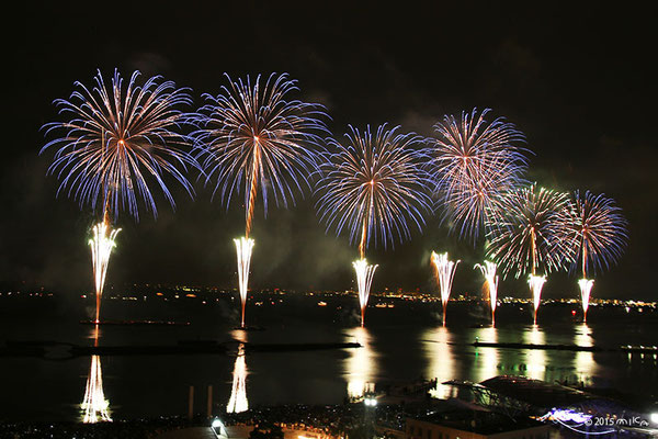 仕掛け花火②（2015びわ湖大花火大会）