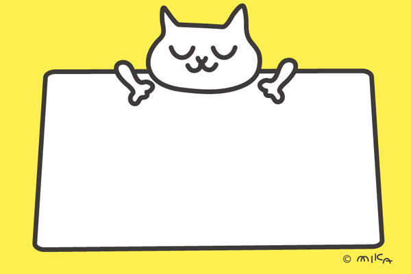 ねこの案内板（２対３）
