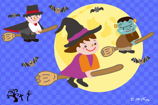 ハロウィーンのイラスト(Halloween illustration) - 『工房momo』 ハロウィーンのイラスト(Halloween illustration) - 『工房momo』