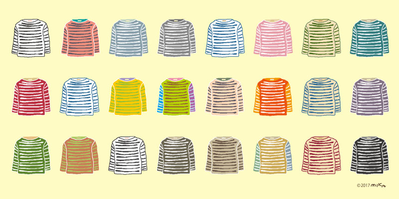 カラーバリエ（ならんだ ならんだ ロングTシャツ）