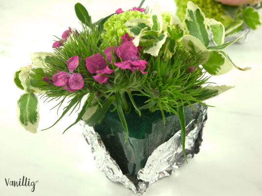 DIY Geschenk Box mit Cupcakes und Blumen