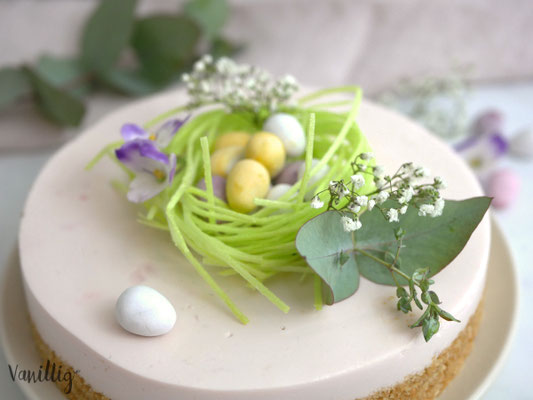Käsekuchen ohne Backen aus 5 Zutaten zu Ostern