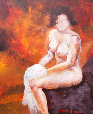 Woman on fire  -  Acryl auf Leinwand - 100/80 cm