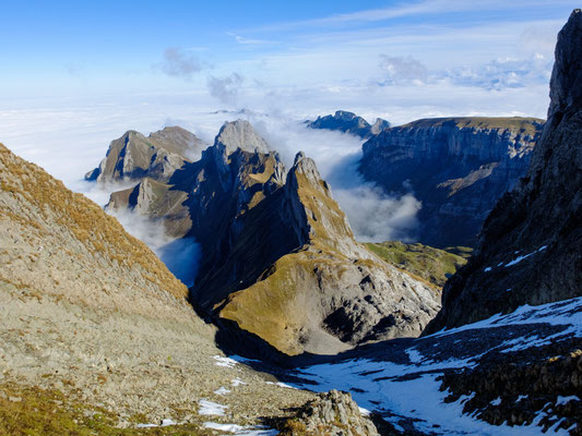 Blick vom Altmannsattel in Richtung Fälensee