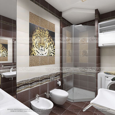 дизайн ванной комнаты УРАЛКЕРАМИКА, Россия»Леопард