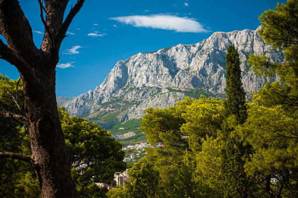 Biggest mountain in Croatia Hrvatska taken in Makarska 2022.