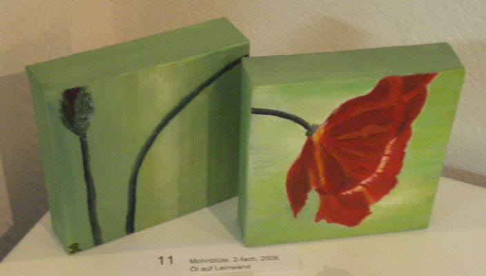 Mohnblüte, 2 x 20 x 20, 2008, verkauft