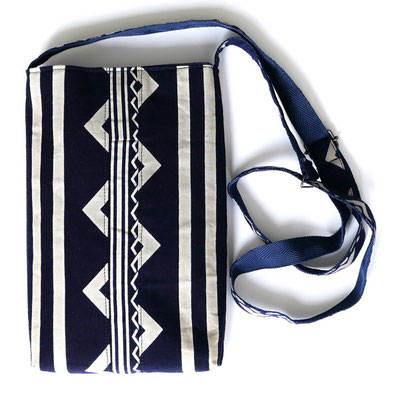 Sac en bandoullière tissu japonais indigo