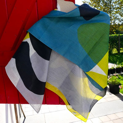 Furoshiki Musubi importé du Japon oiseau stylisé