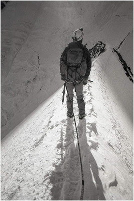 Sur l'arête de Bionnassay après la face nord