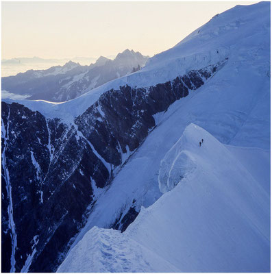 Sur l'arête de Bionnassay après la face nord
