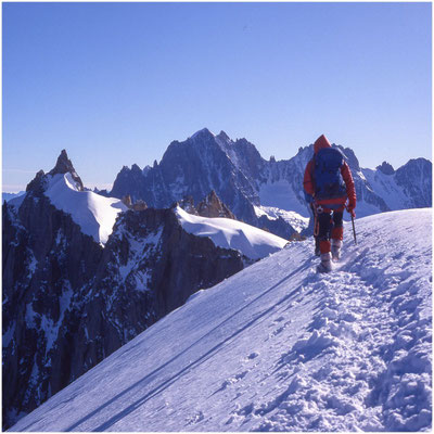 Sur l'arête Midi-Plan