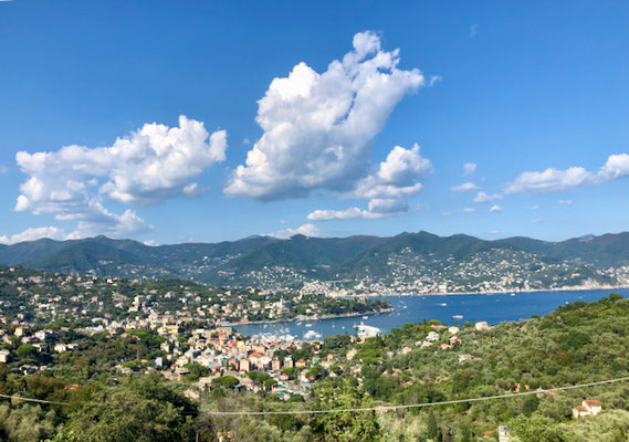 Blick von Nozarego auf Santa Margherita Ligure 