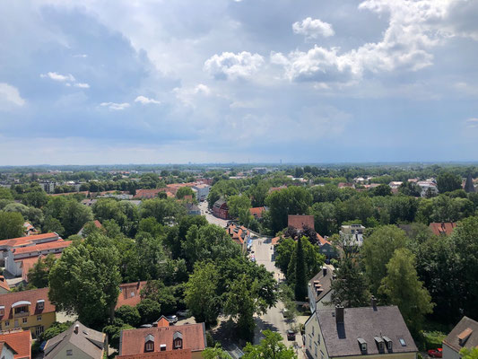 Ausblick vom Schloss in Dachau nach Süden