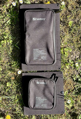Packmaß im Vergleich: Solar Charger 15W und 40W Lightweight