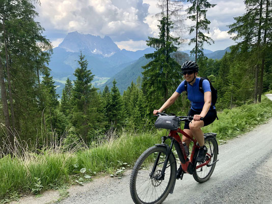 Auffahrt mit Blick Richtung Loferer Steinberg