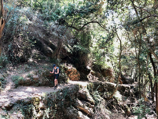 Weg von San Fruttuoso nach Nozareg